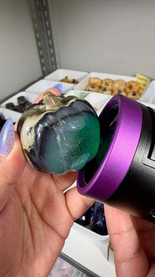 UV Reactive Volcano Agate Pumpkin | Opt 24