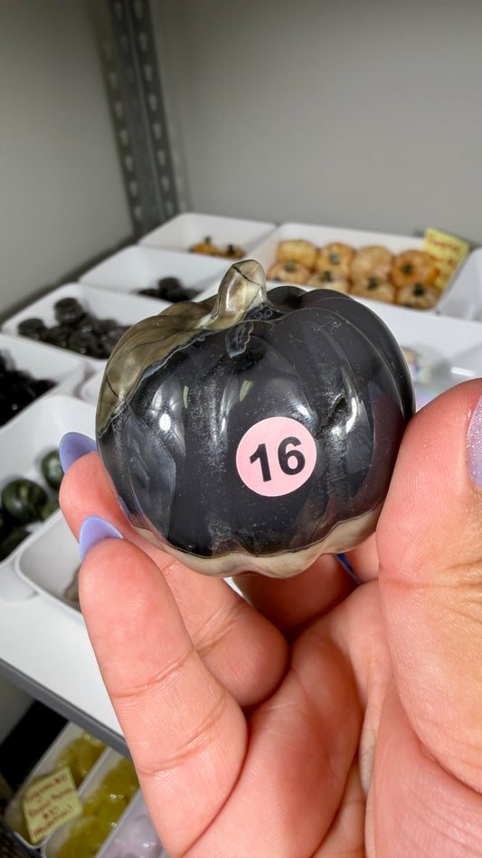 UV Reactive Volcano Agate Pumpkin | Opt 16