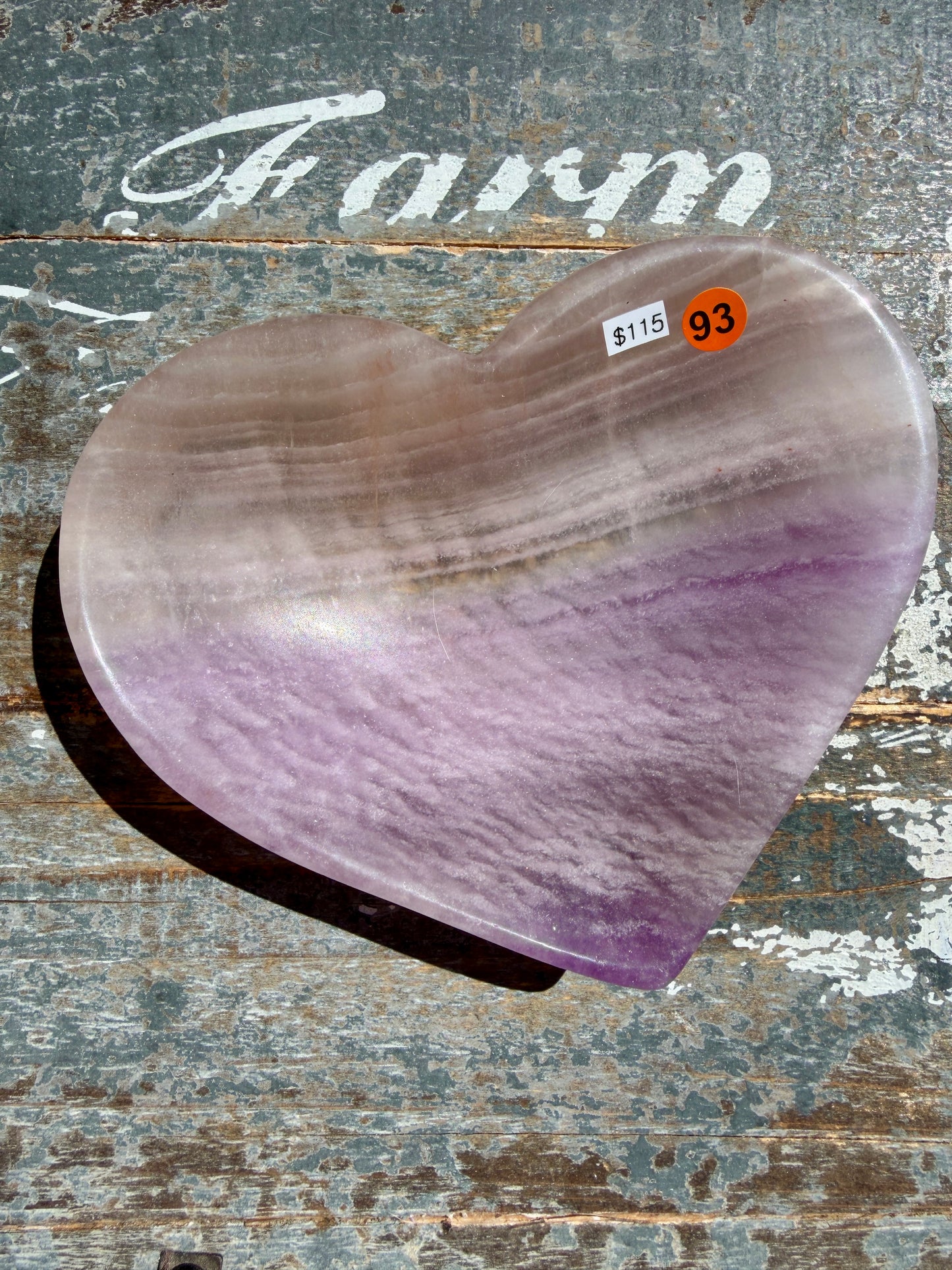 Gorgeous Silky Fluorite Heart Bowl | Opt 93