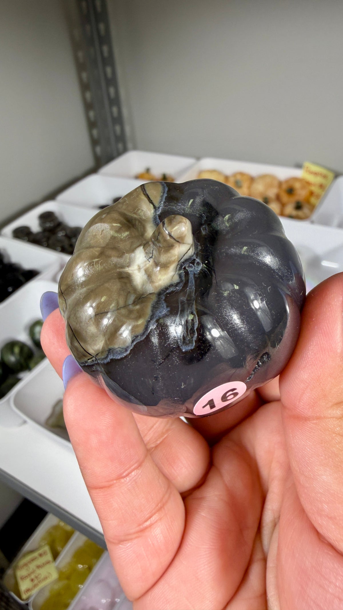 UV Reactive Volcano Agate Pumpkin | Opt 16