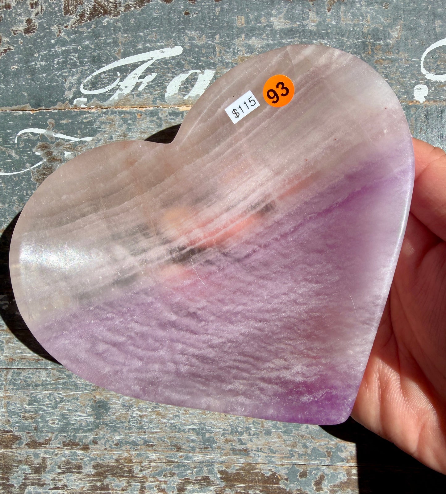 Gorgeous Silky Fluorite Heart Bowl | Opt 93