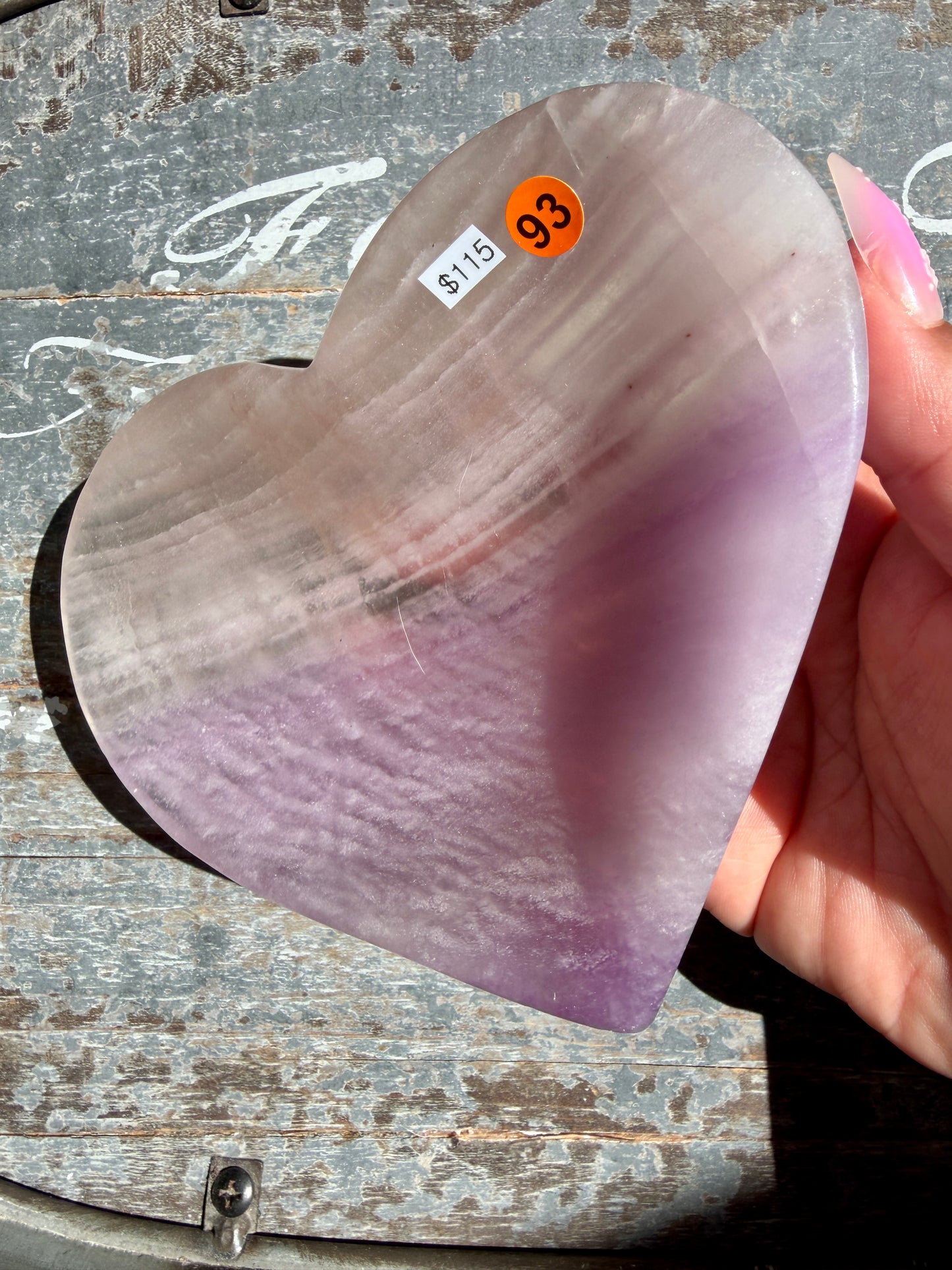 Gorgeous Silky Fluorite Heart Bowl | Opt 93