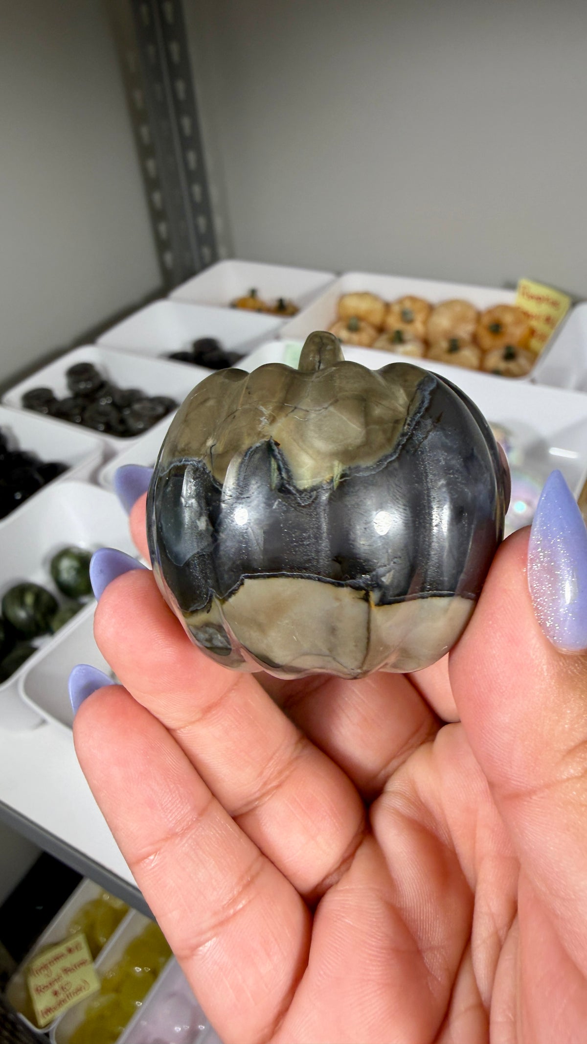 UV Reactive Volcano Agate Pumpkin | Opt 16