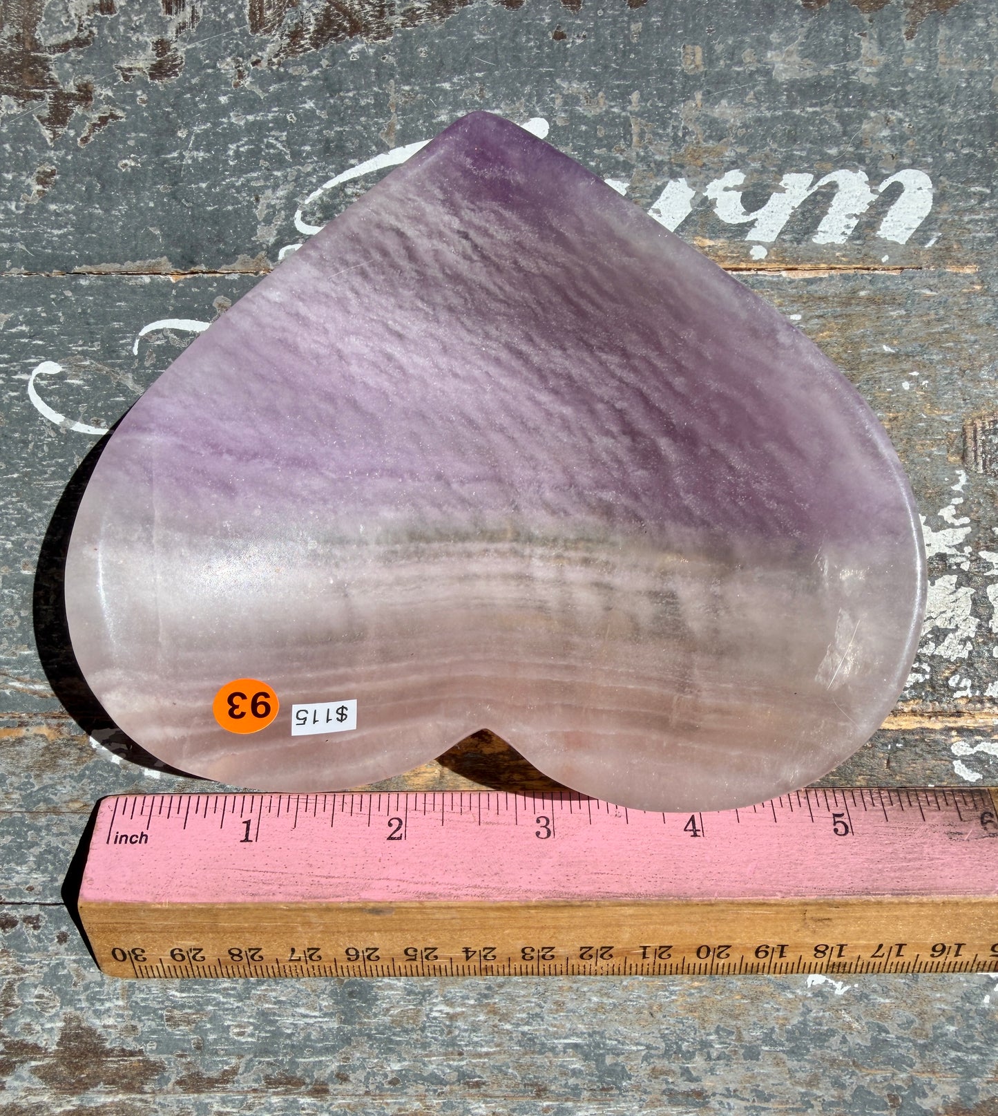 Gorgeous Silky Fluorite Heart Bowl | Opt 93