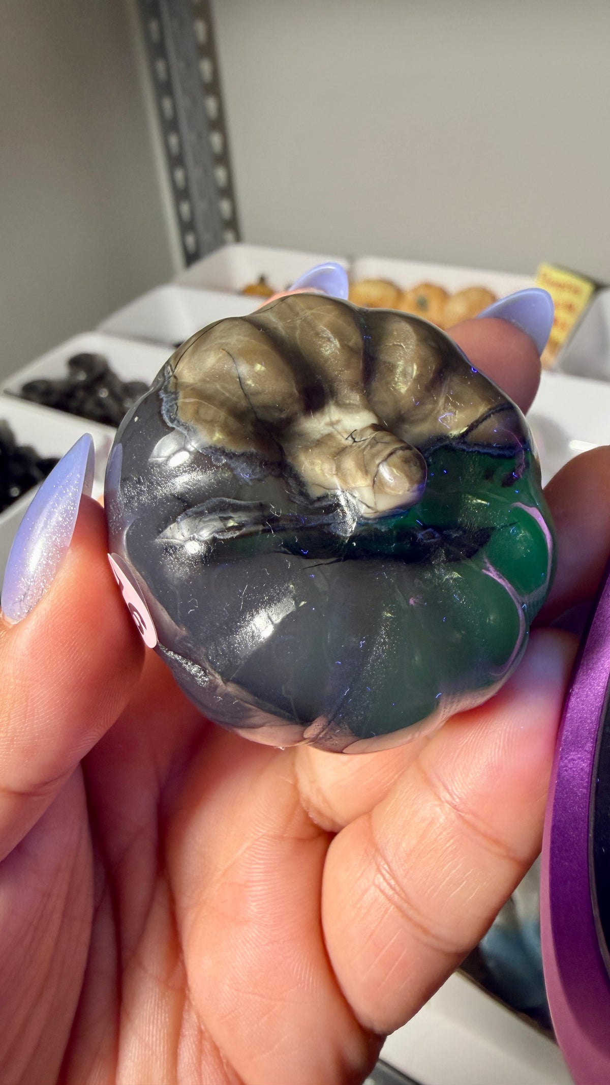 UV Reactive Volcano Agate Pumpkin | Opt 16