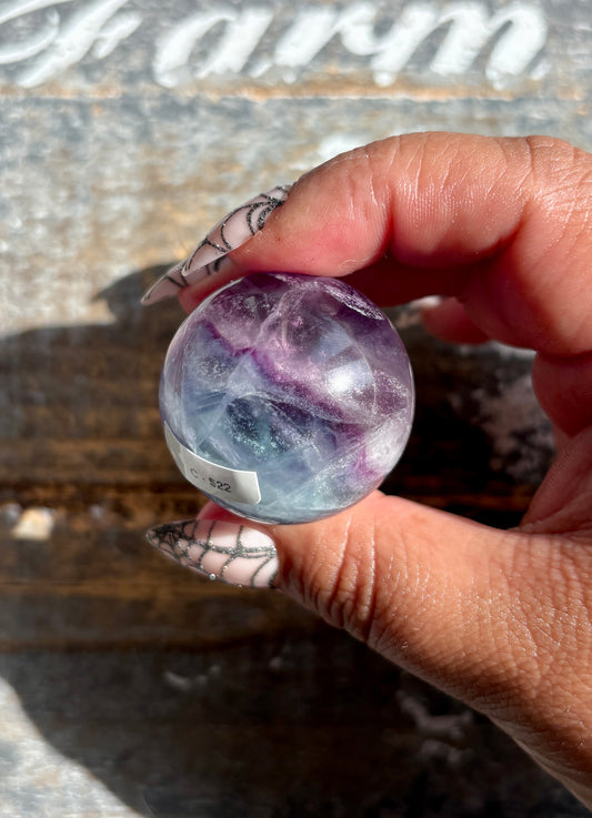 Gorgeous High Quality Rainbow Fluorite Sphere | Opt C