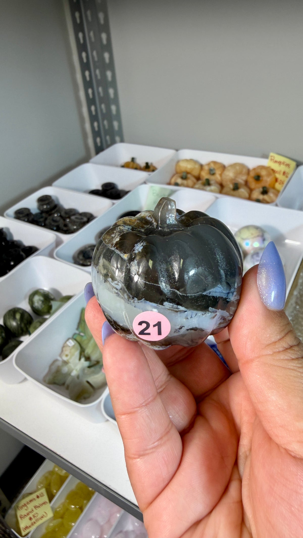 UV Reactive Volcano Agate Pumpkin | Opt 21
