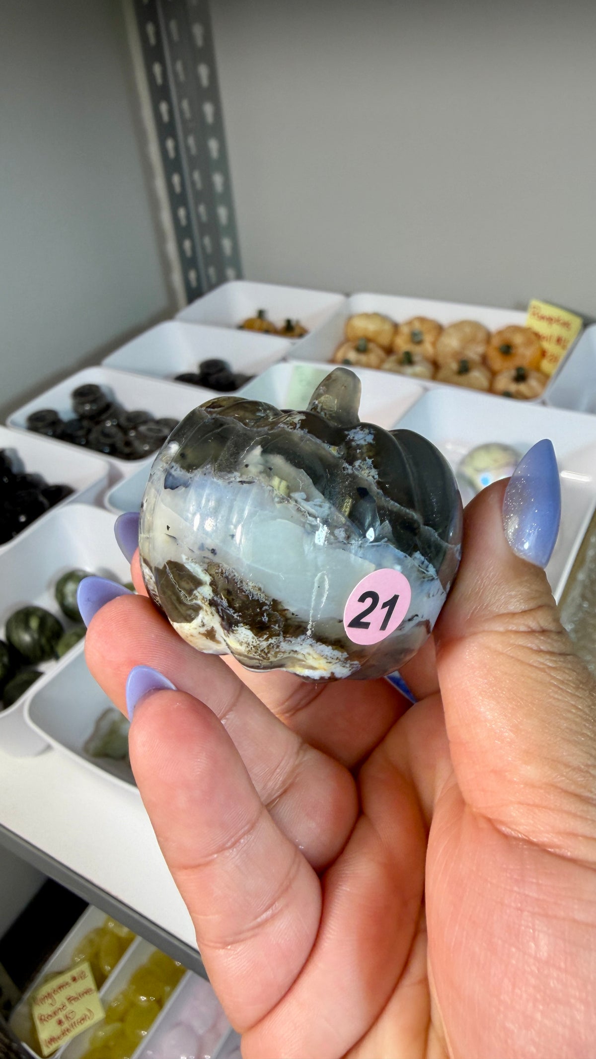UV Reactive Volcano Agate Pumpkin | Opt 21