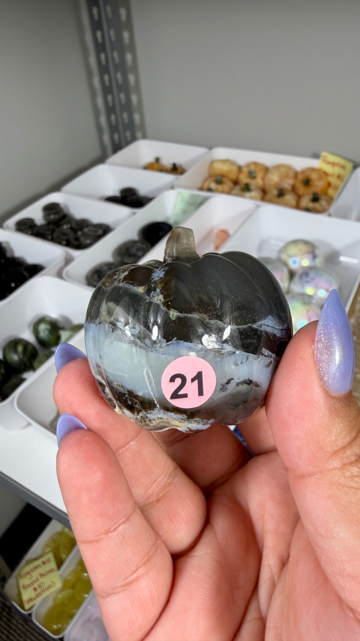 UV Reactive Volcano Agate Pumpkin | Opt 21