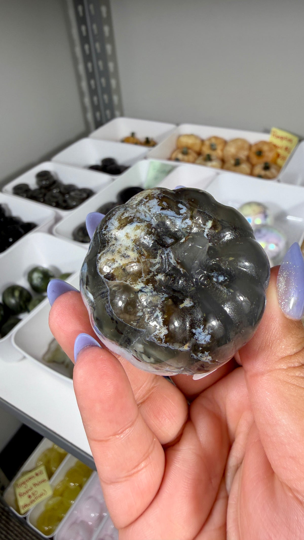 UV Reactive Volcano Agate Pumpkin | Opt 21