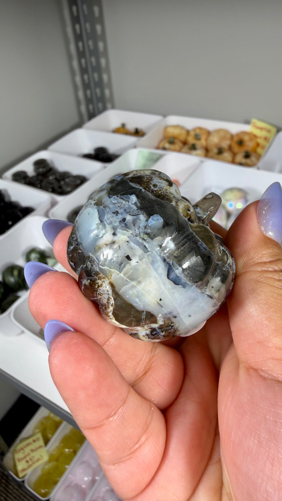 UV Reactive Volcano Agate Pumpkin | Opt 21