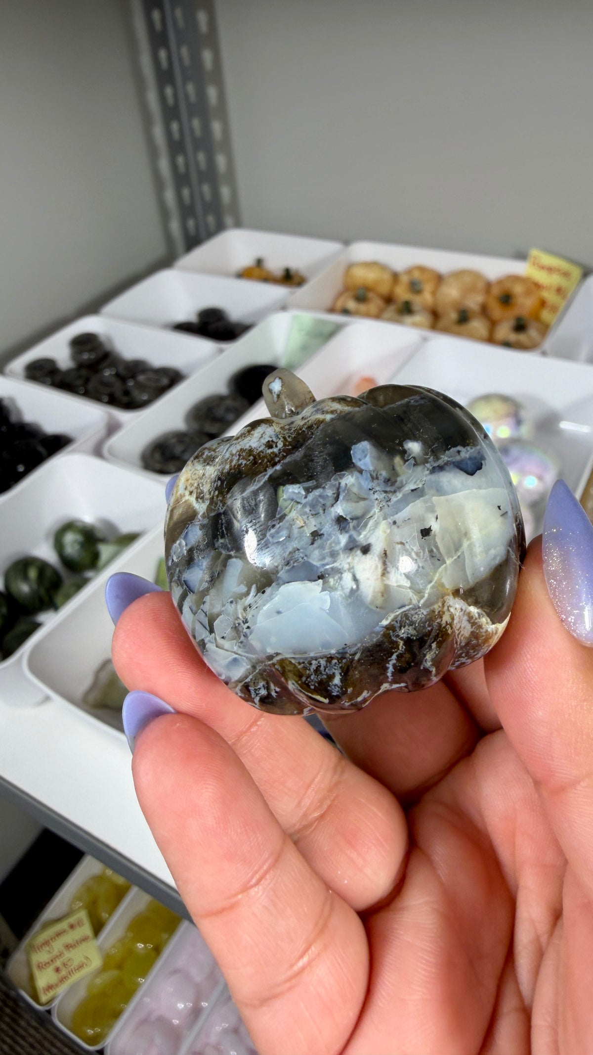 UV Reactive Volcano Agate Pumpkin | Opt 21