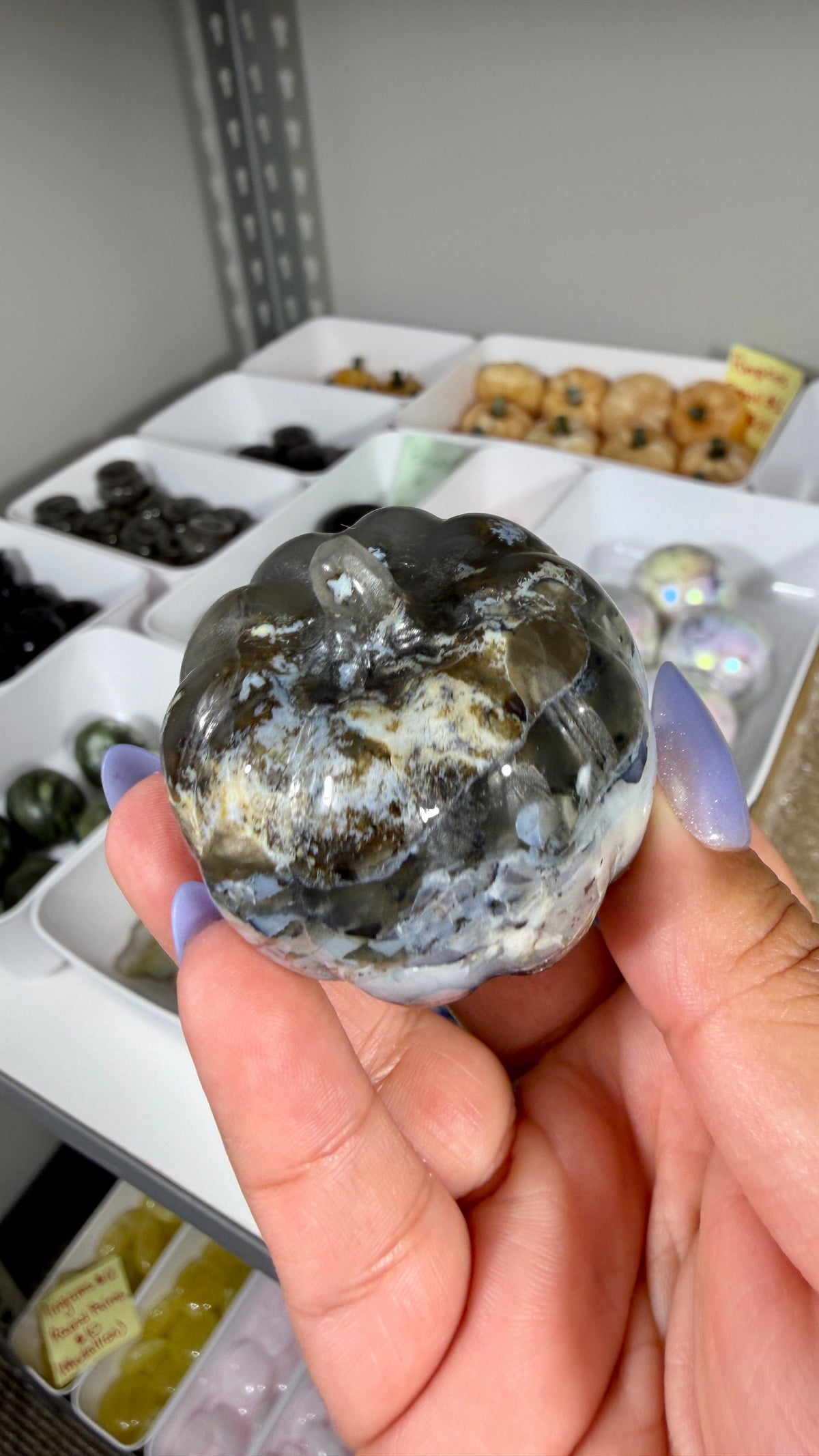 UV Reactive Volcano Agate Pumpkin | Opt 21