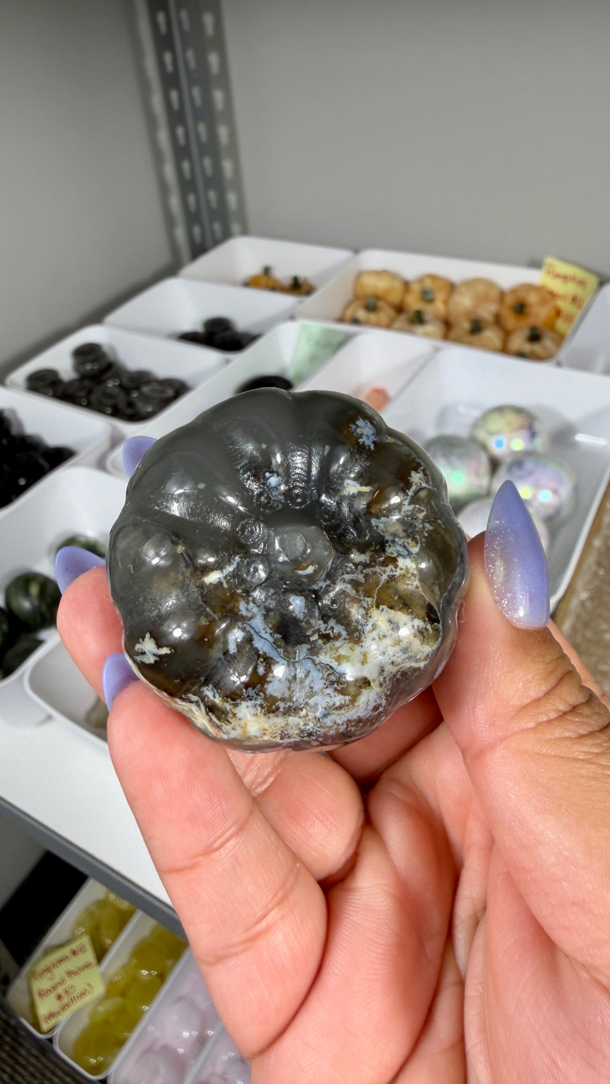 UV Reactive Volcano Agate Pumpkin | Opt 21