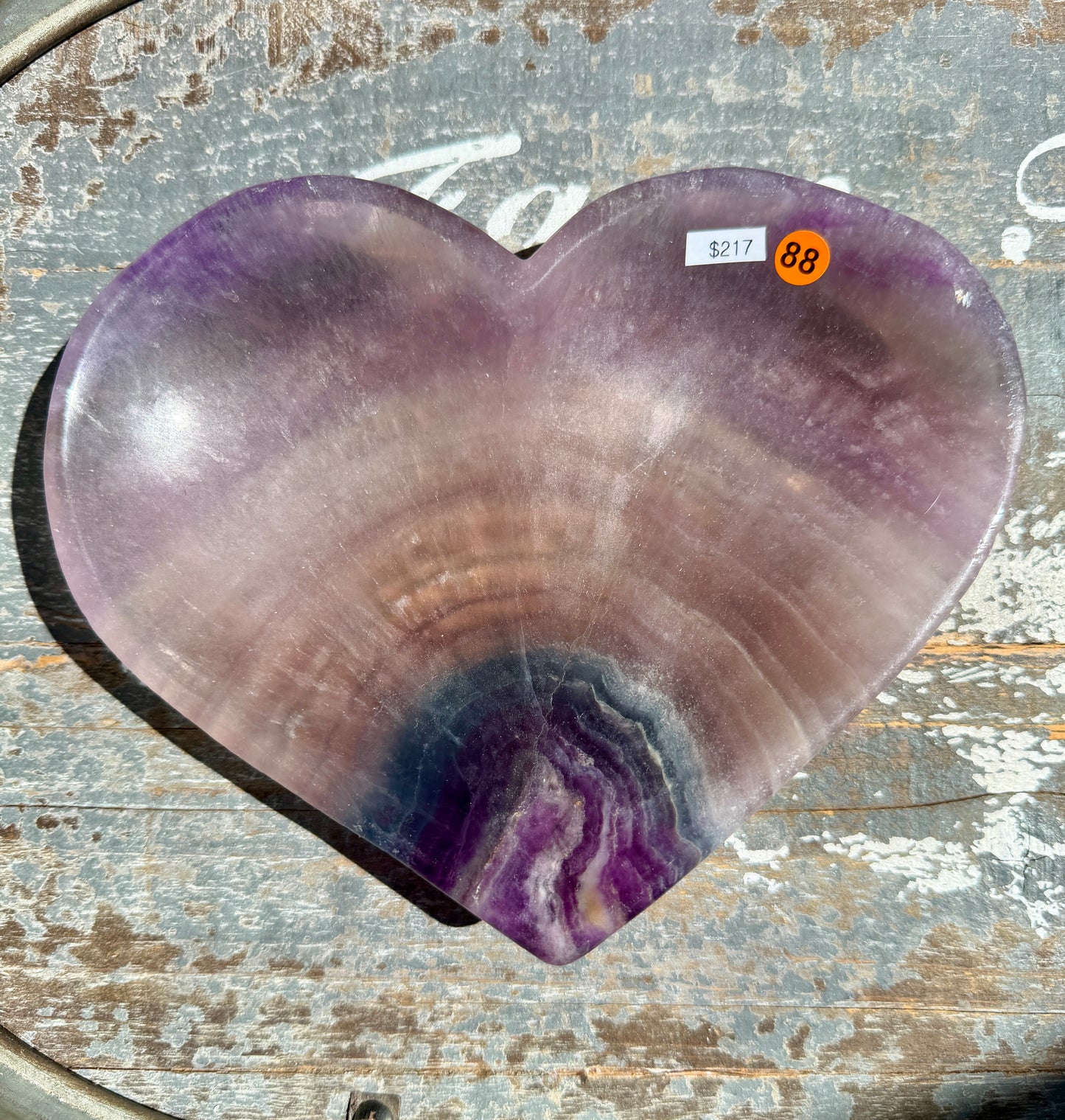 Gorgeous Silky Fluorite Heart Bowl | Opt 88