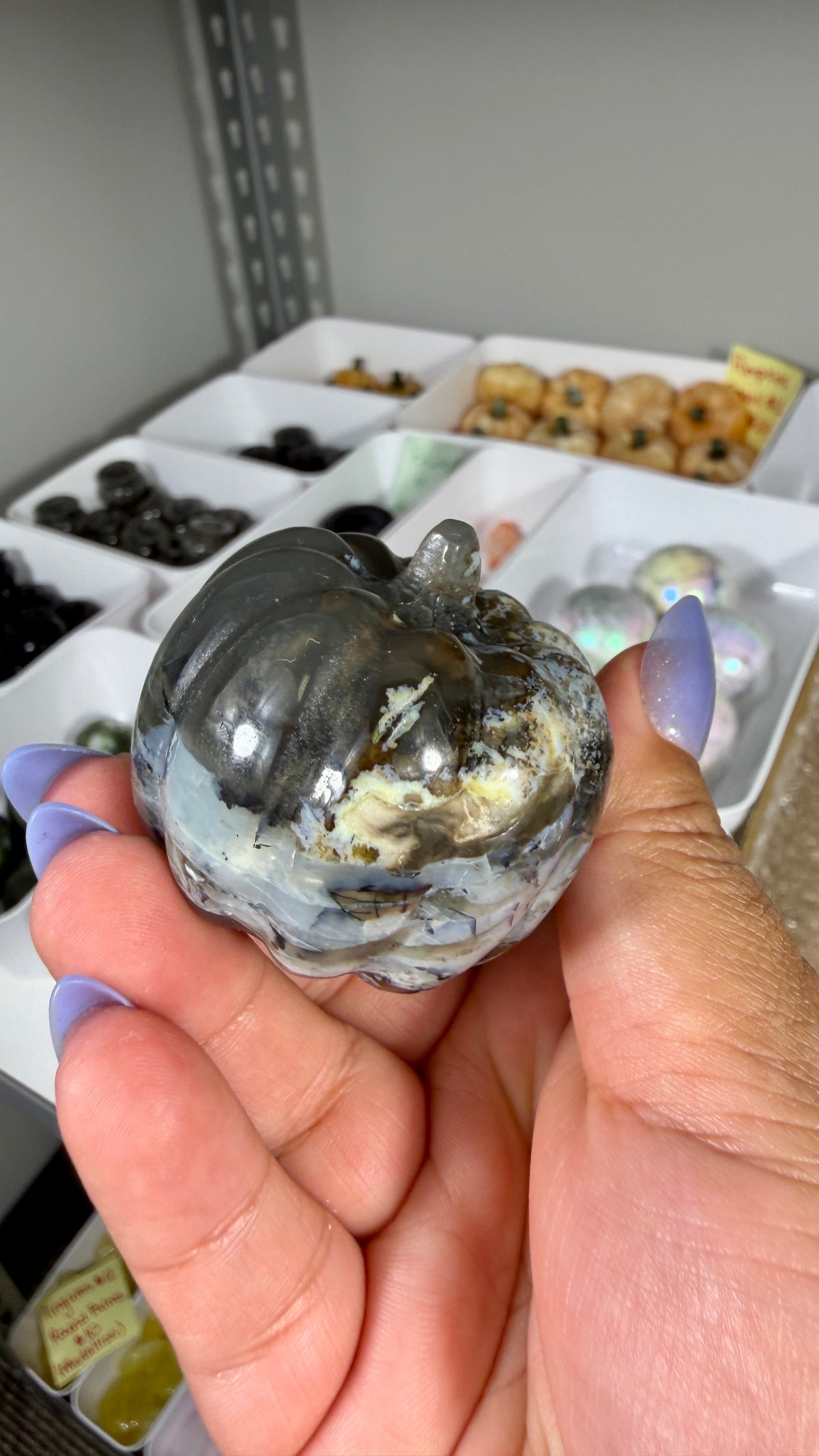 UV Reactive Volcano Agate Pumpkin | Opt 21