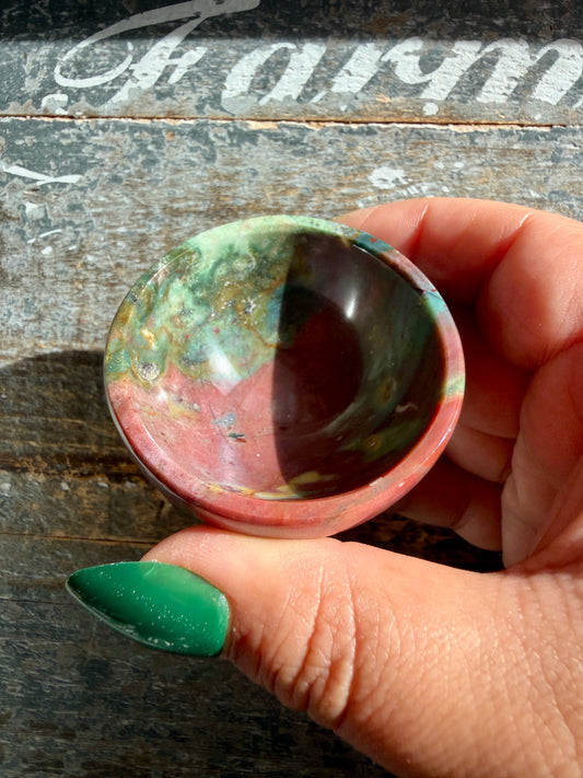 Gorgeous Unicorn Jasper Mini Bowl from India | Opt A