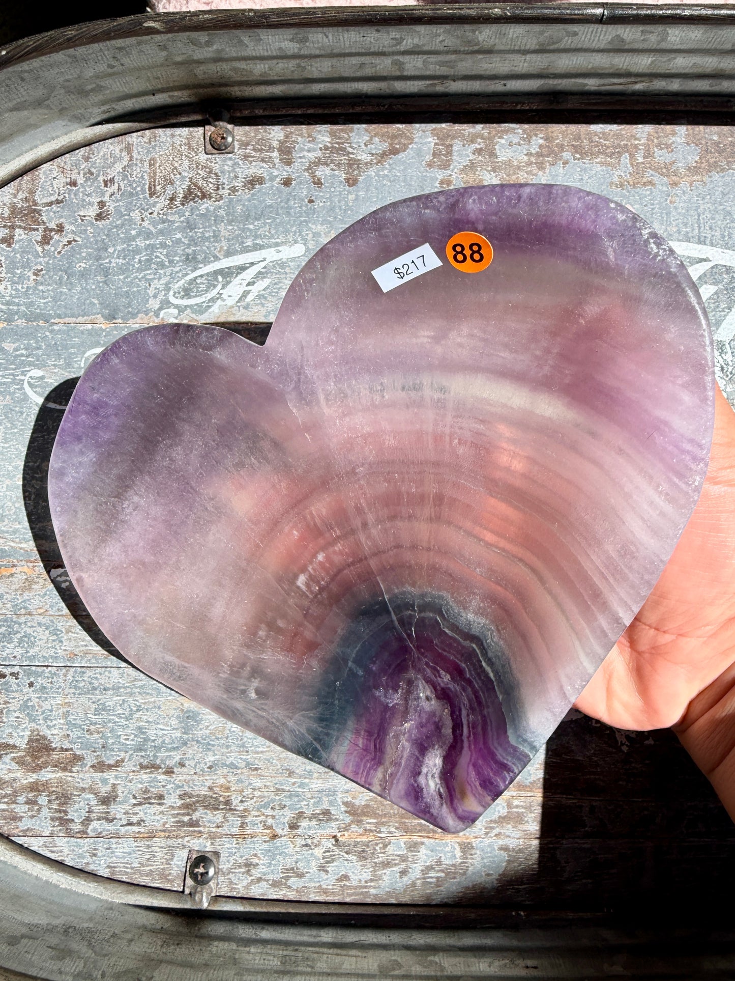 Gorgeous Silky Fluorite Heart Bowl | Opt 88