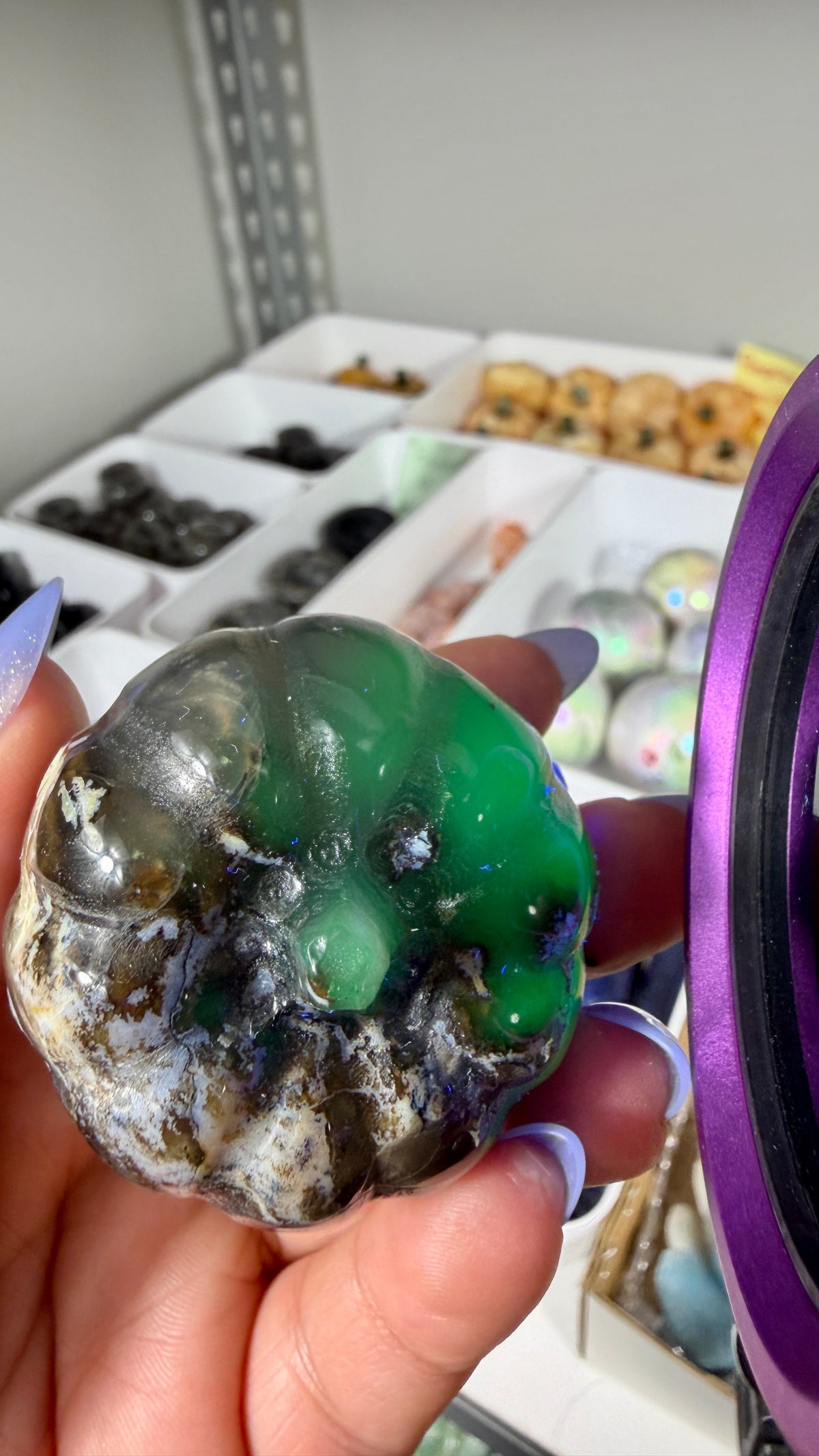 UV Reactive Volcano Agate Pumpkin | Opt 21