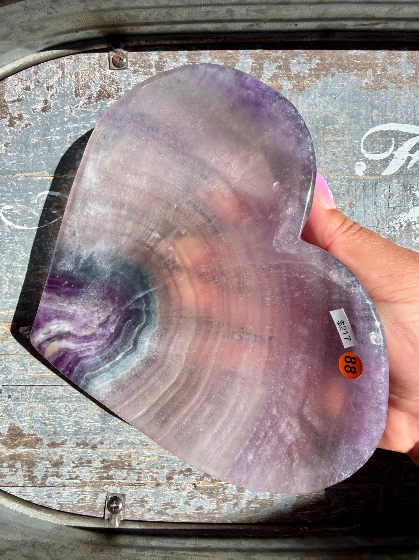 Gorgeous Silky Fluorite Heart Bowl | Opt 88