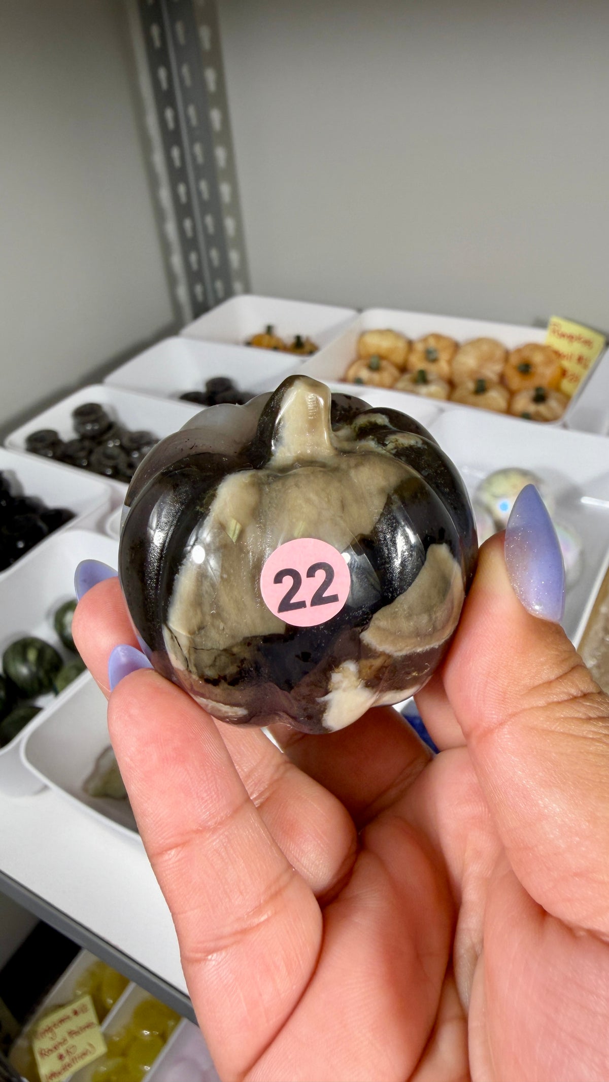 UV Reactive Volcano Agate Pumpkin | Opt 22