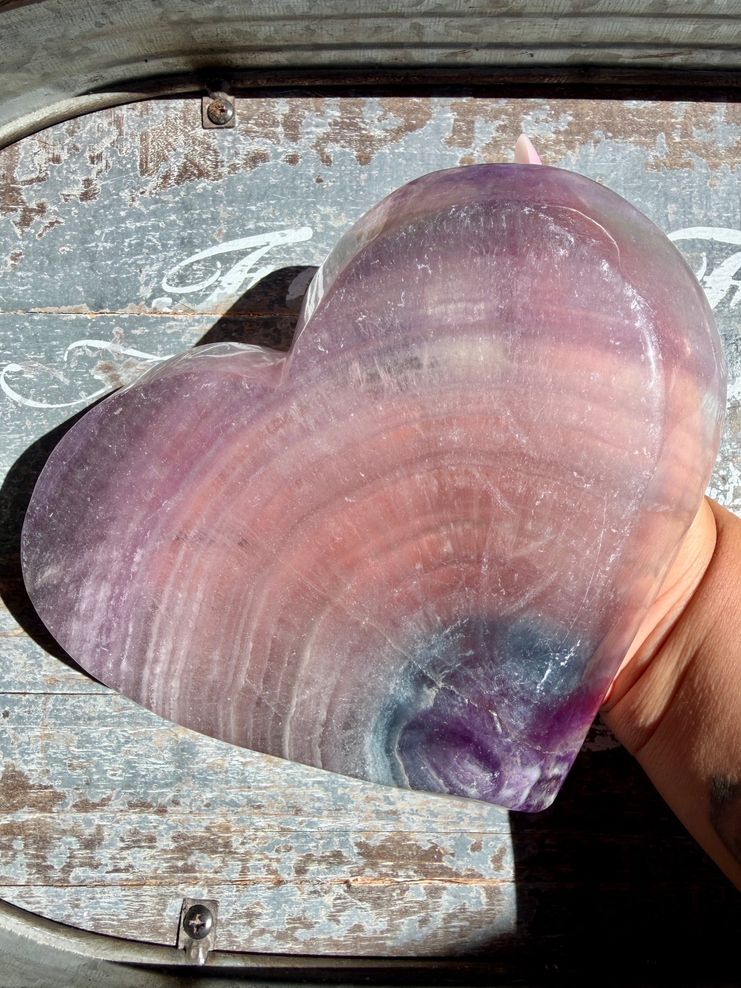 Gorgeous Silky Fluorite Heart Bowl | Opt 88