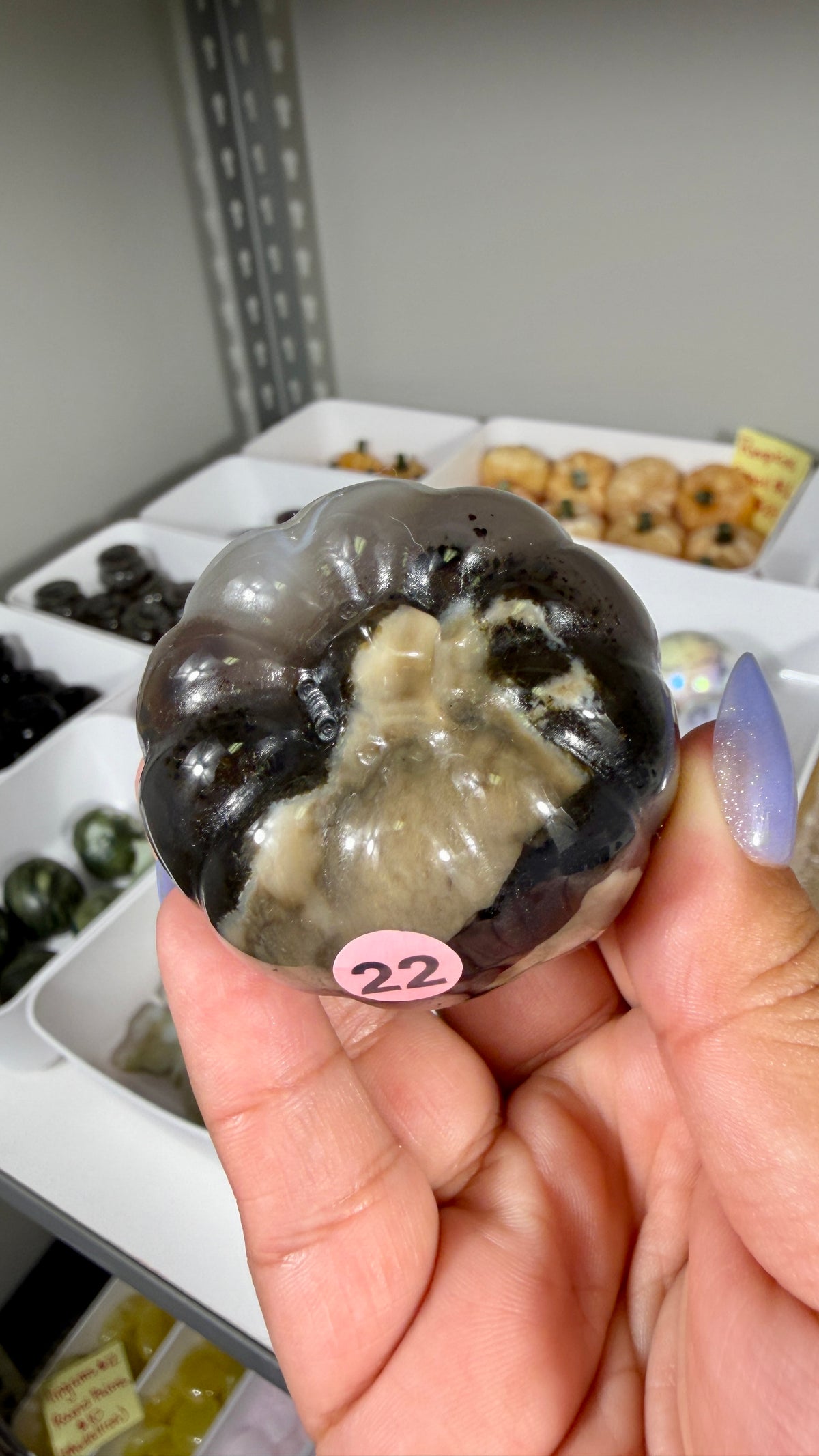 UV Reactive Volcano Agate Pumpkin | Opt 22