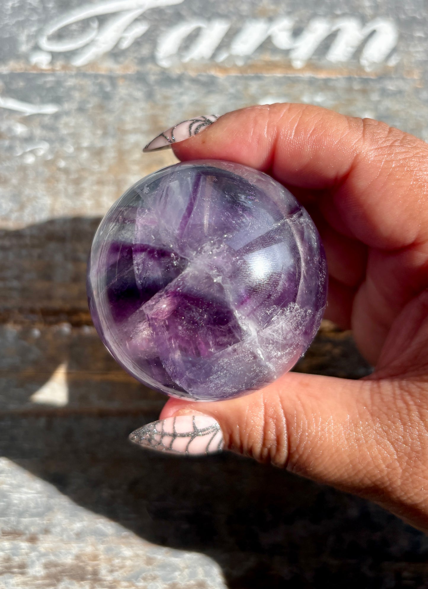 Gorgeous High Quality Rainbow Fluorite Sphere | Opt A