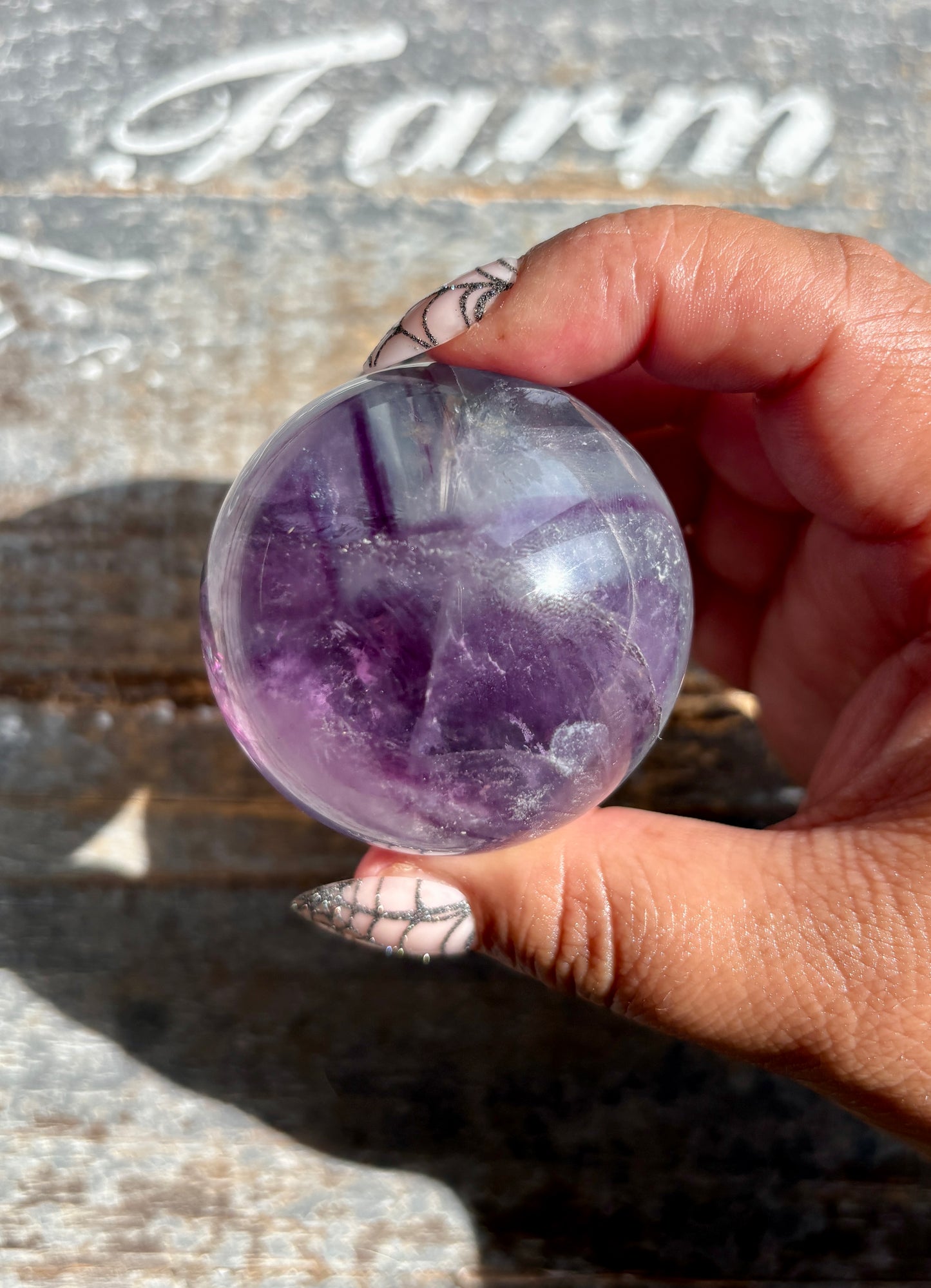 Gorgeous High Quality Rainbow Fluorite Sphere | Opt A