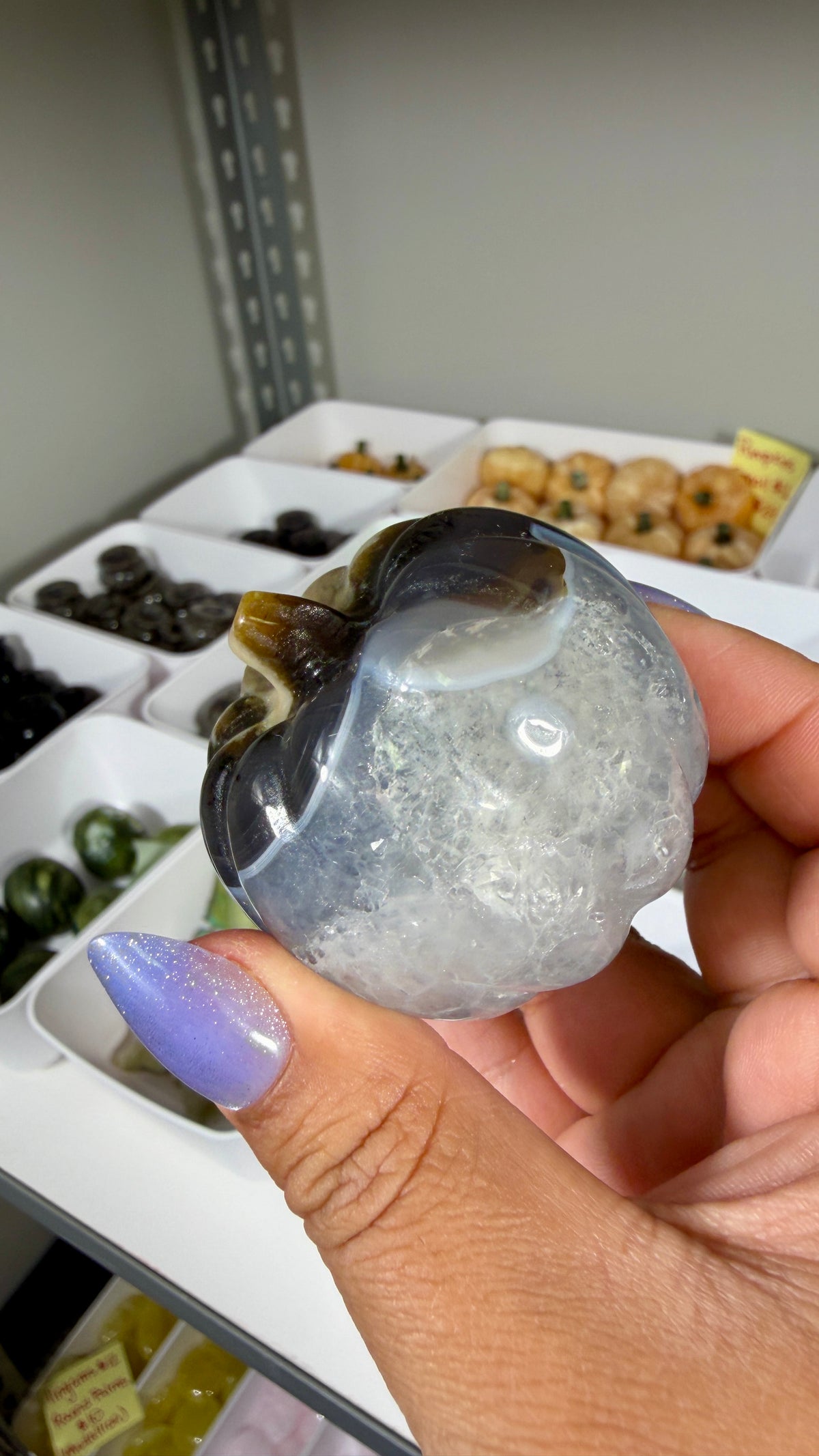 UV Reactive Volcano Agate Pumpkin | Opt 22