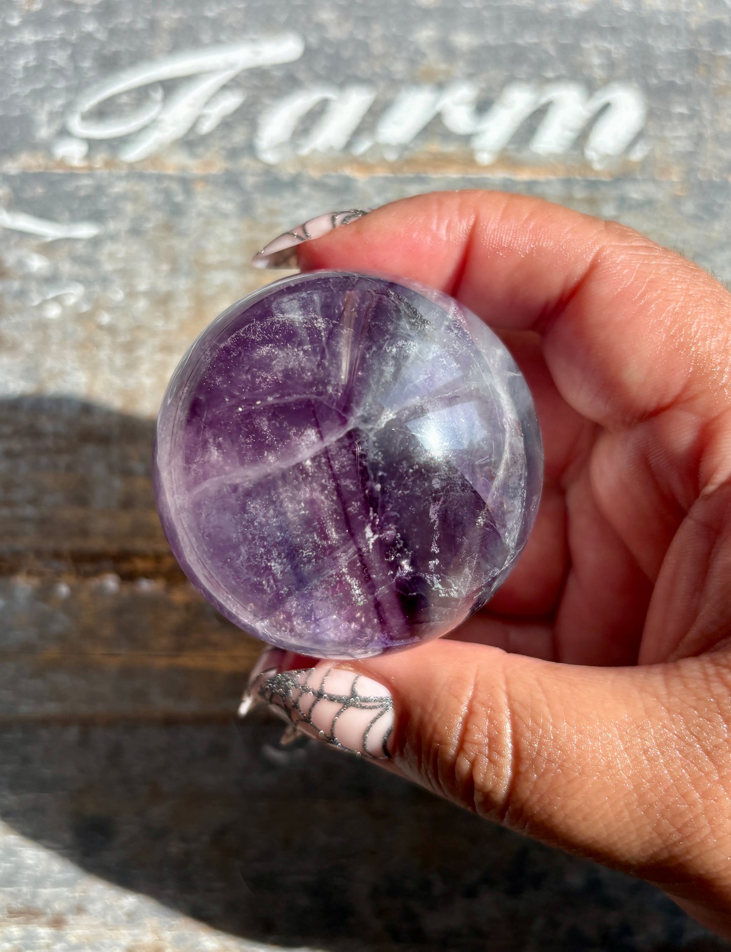 Gorgeous High Quality Rainbow Fluorite Sphere | Opt A