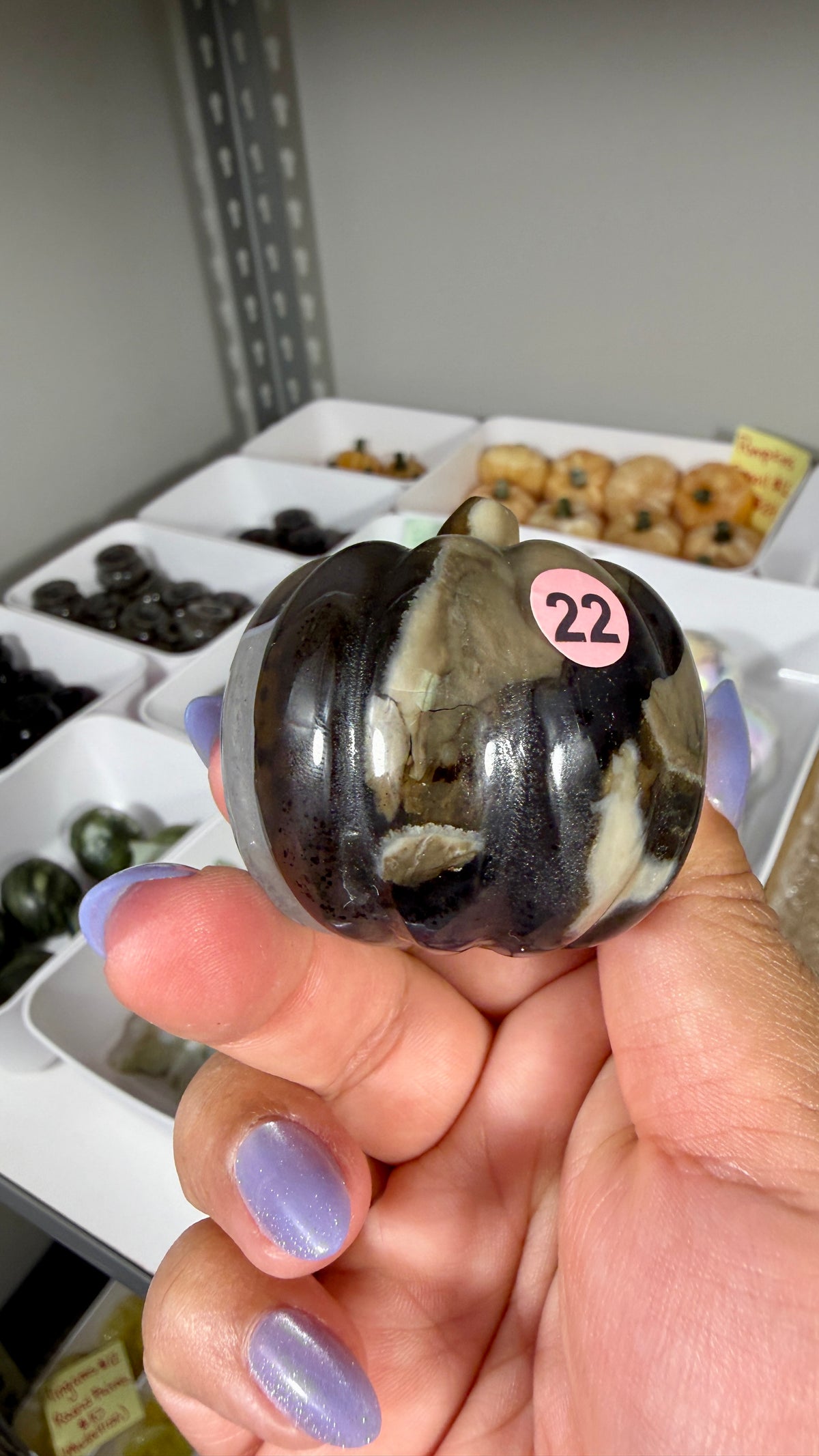 UV Reactive Volcano Agate Pumpkin | Opt 22