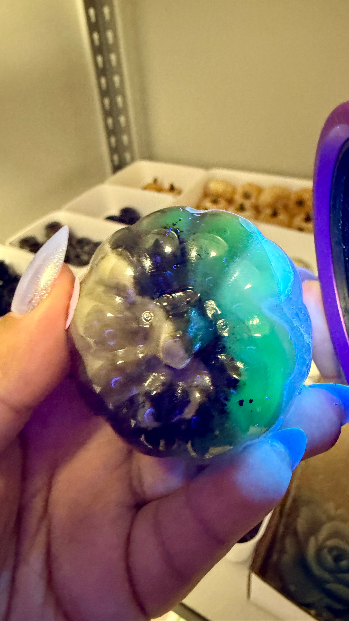 UV Reactive Volcano Agate Pumpkin | Opt 22