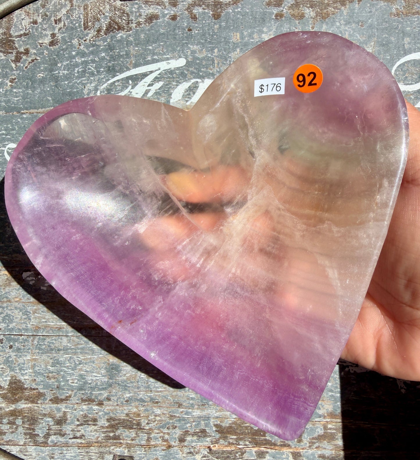 Gorgeous Silky Fluorite Heart Bowl | Opt 92