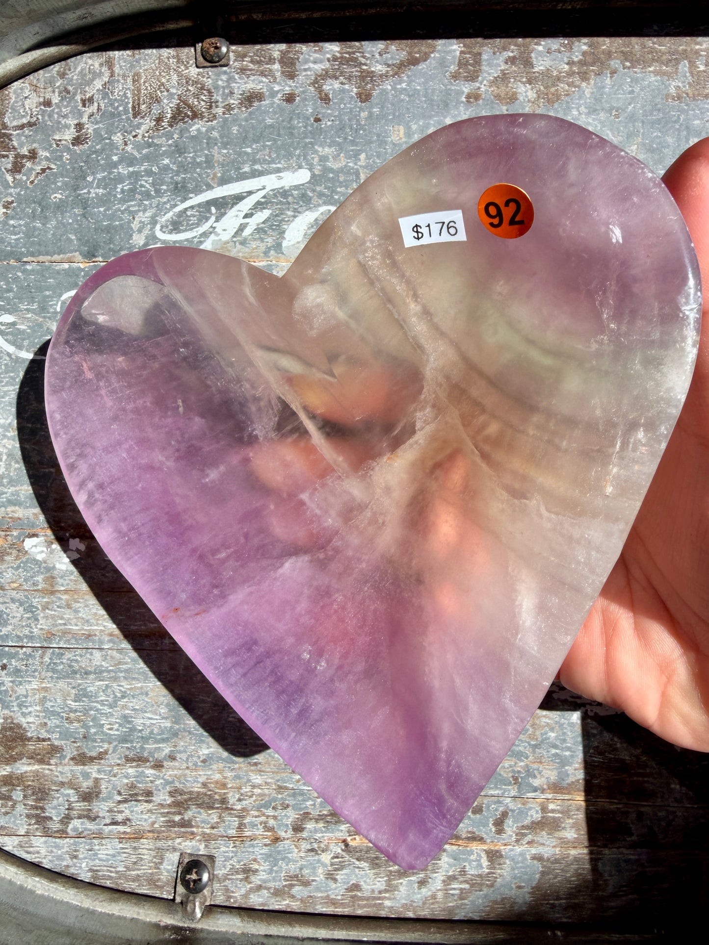 Gorgeous Silky Fluorite Heart Bowl | Opt 92