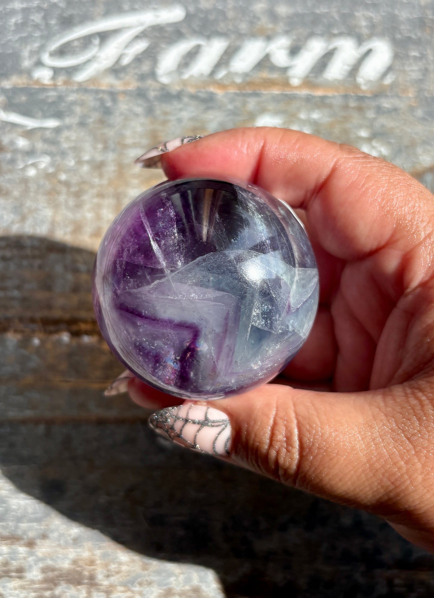 Gorgeous High Quality Rainbow Fluorite Sphere | Opt A