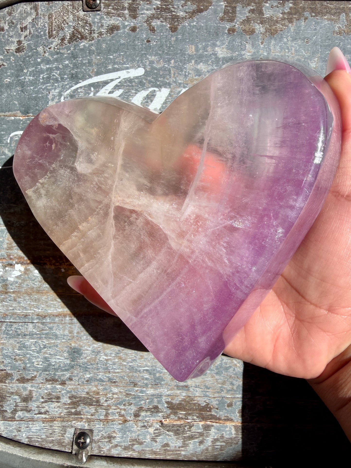 Gorgeous Silky Fluorite Heart Bowl | Opt 92