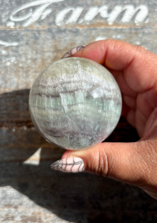Gorgeous Mint Candy Fluorite Sphere | Opt M