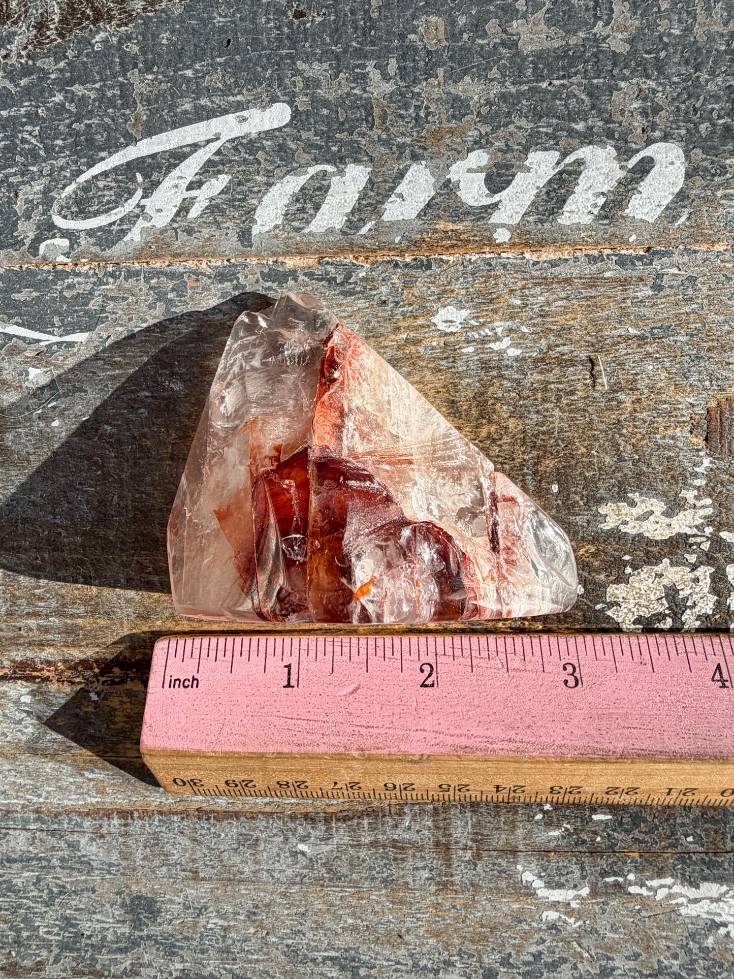 Gorgeous Fire Quartz Freeform Half Polish | Opt 10