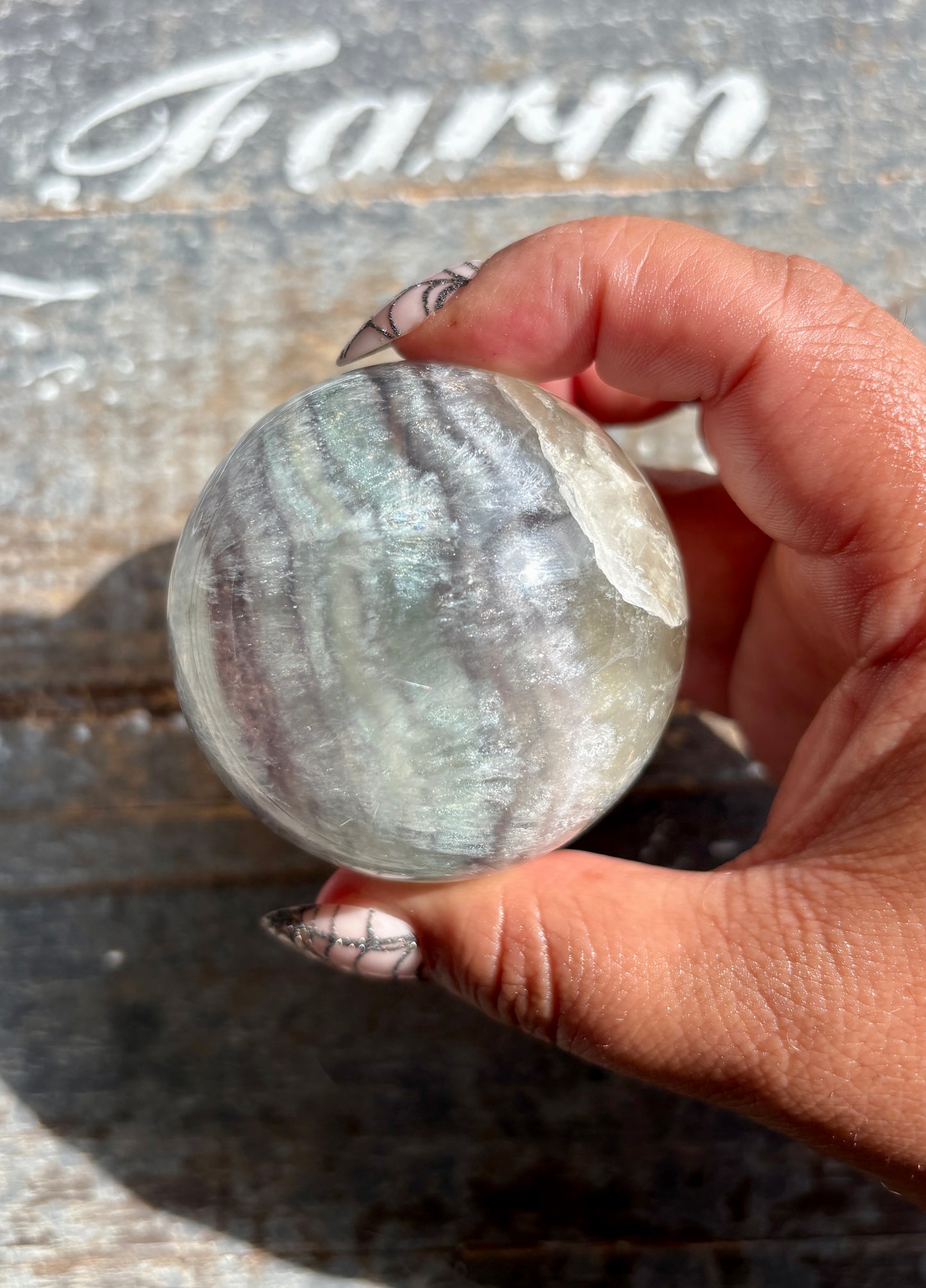 Gorgeous Mint Candy Fluorite Sphere | Opt M
