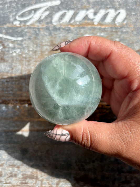 Gorgeous Mint Candy Fluorite Sphere | Opt L