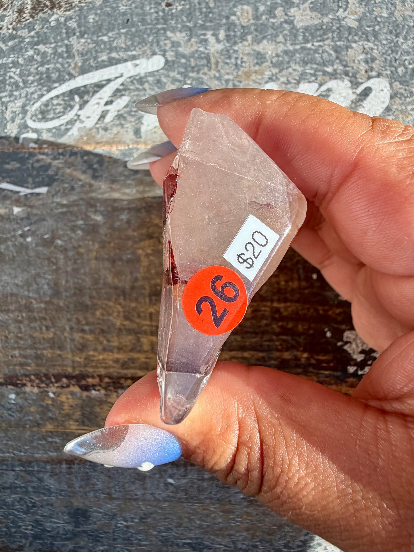 Gorgeous Fire Quartz Freeform Half Polish | Opt 26