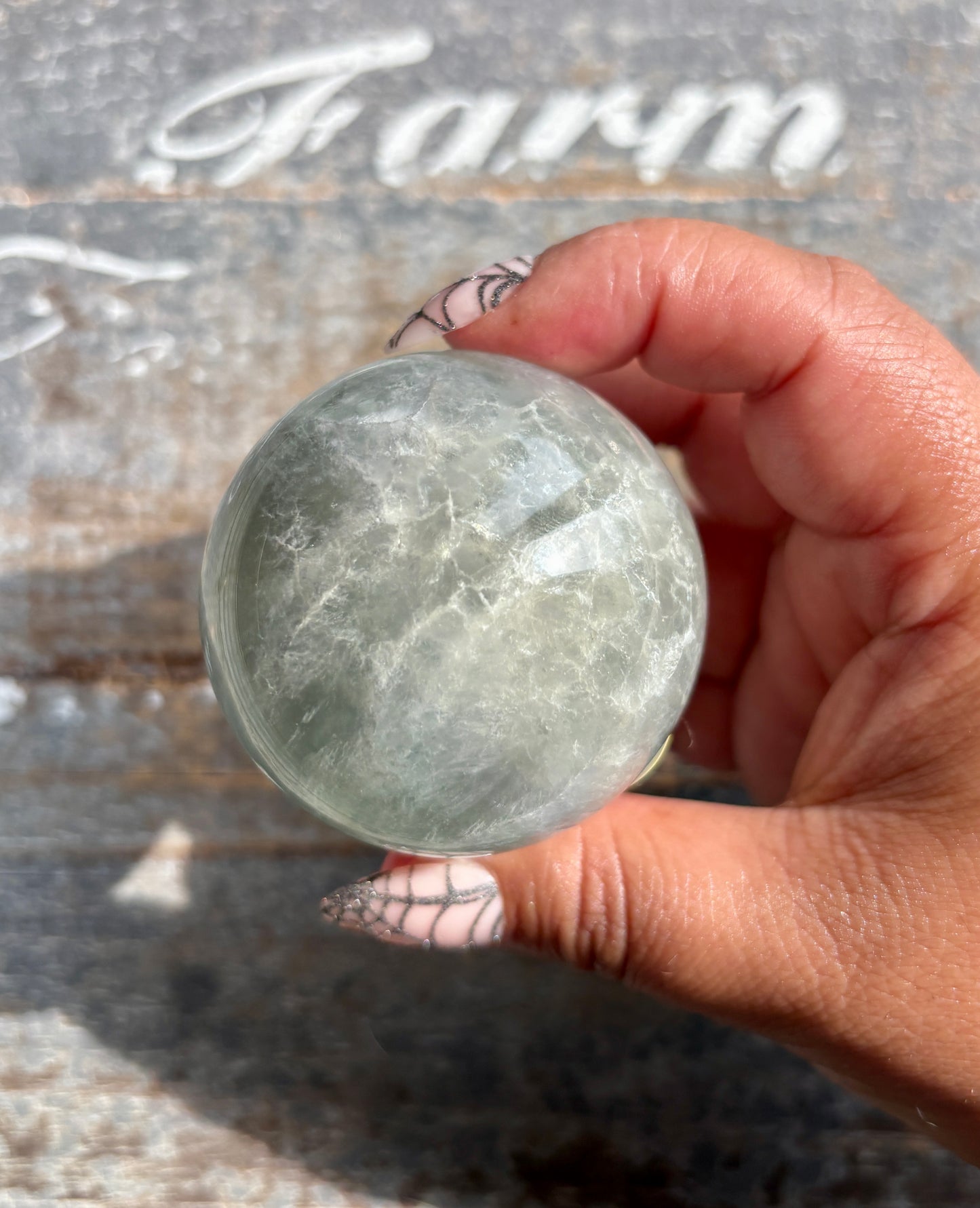 Gorgeous Mint Candy Fluorite Sphere | Opt L