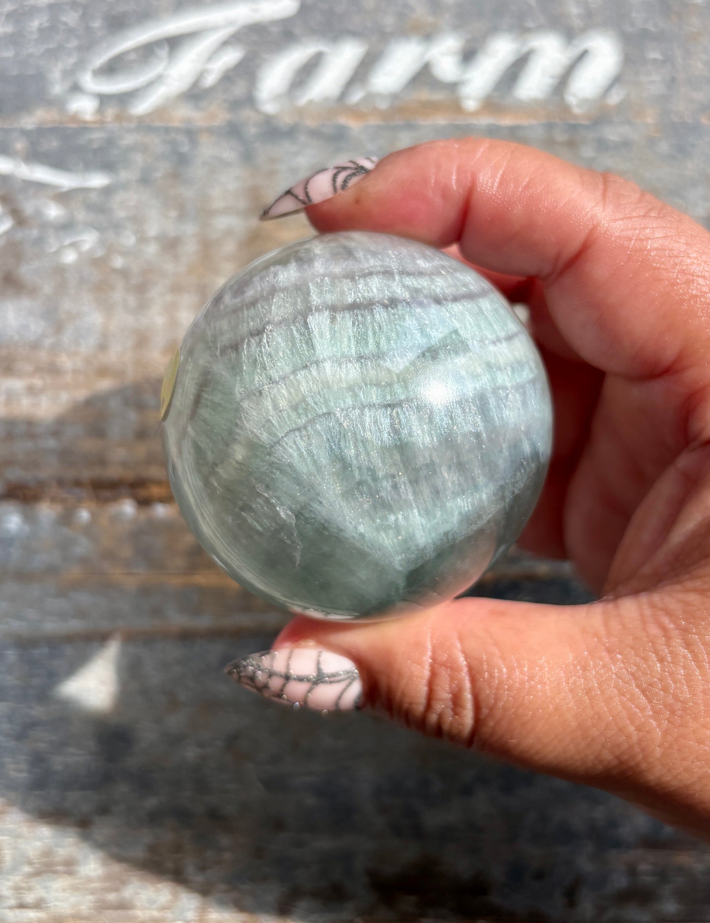 Gorgeous Mint Candy Fluorite Sphere | Opt L
