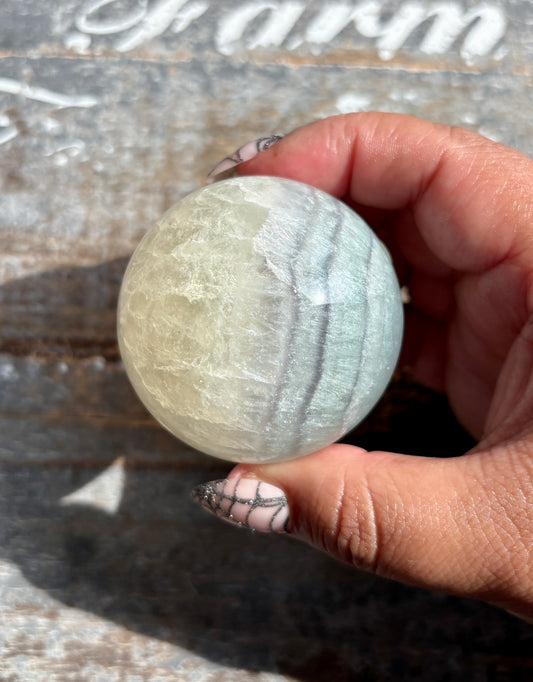Gorgeous Mint Candy Fluorite Sphere | Opt K