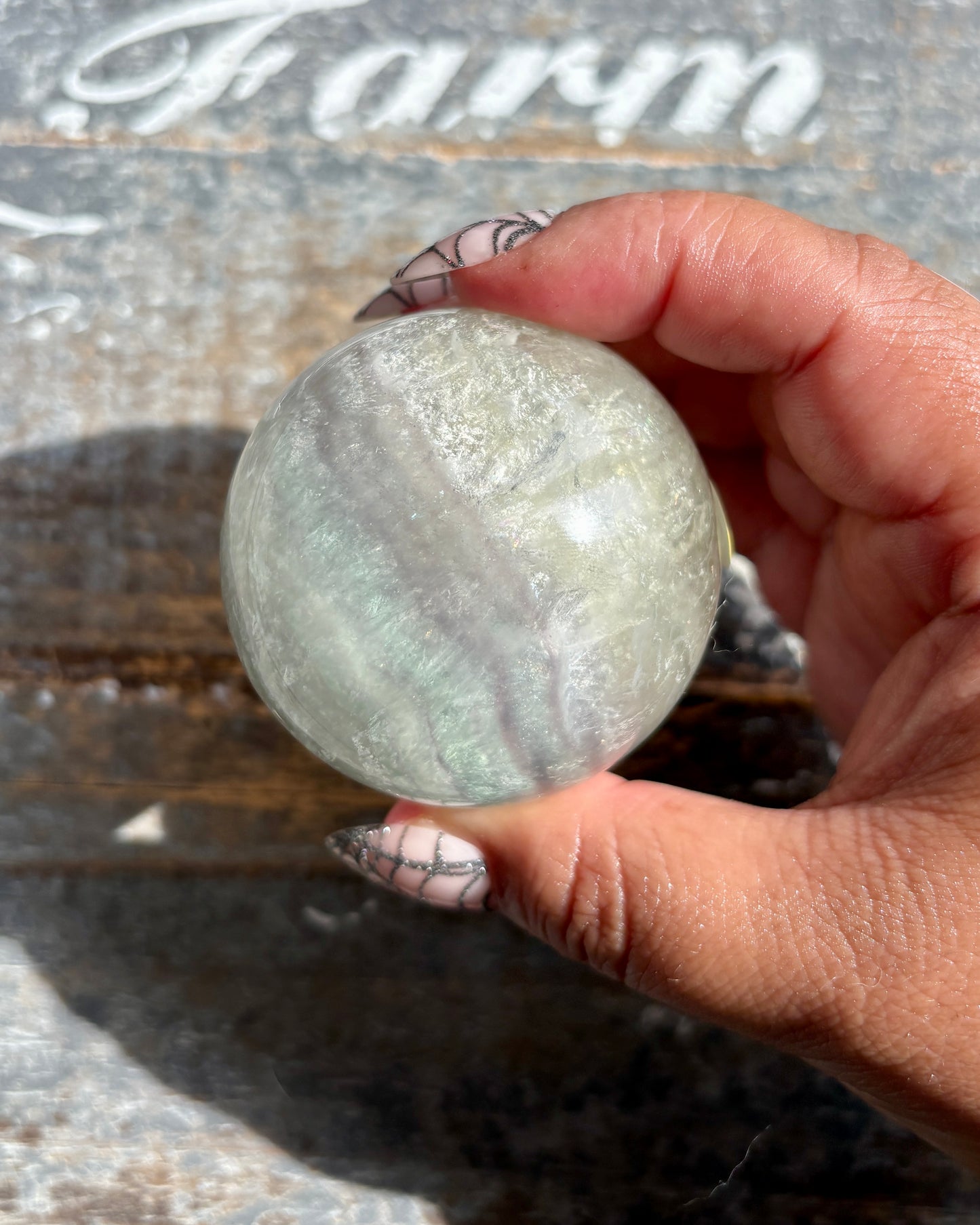 Gorgeous Mint Candy Fluorite Sphere | Opt I