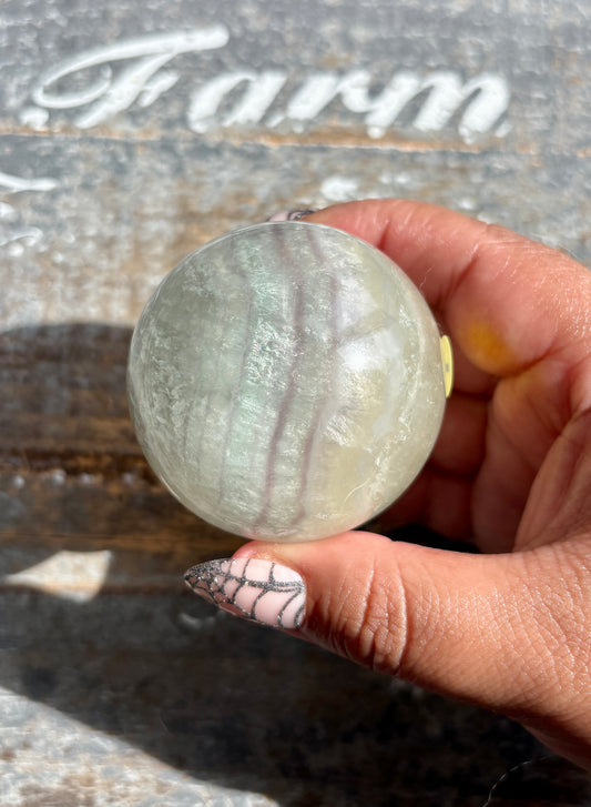 Gorgeous Mint Candy Fluorite Sphere | Opt I