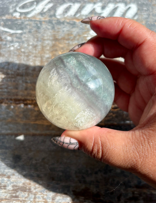 Gorgeous Mint Candy Fluorite Sphere | Opt I