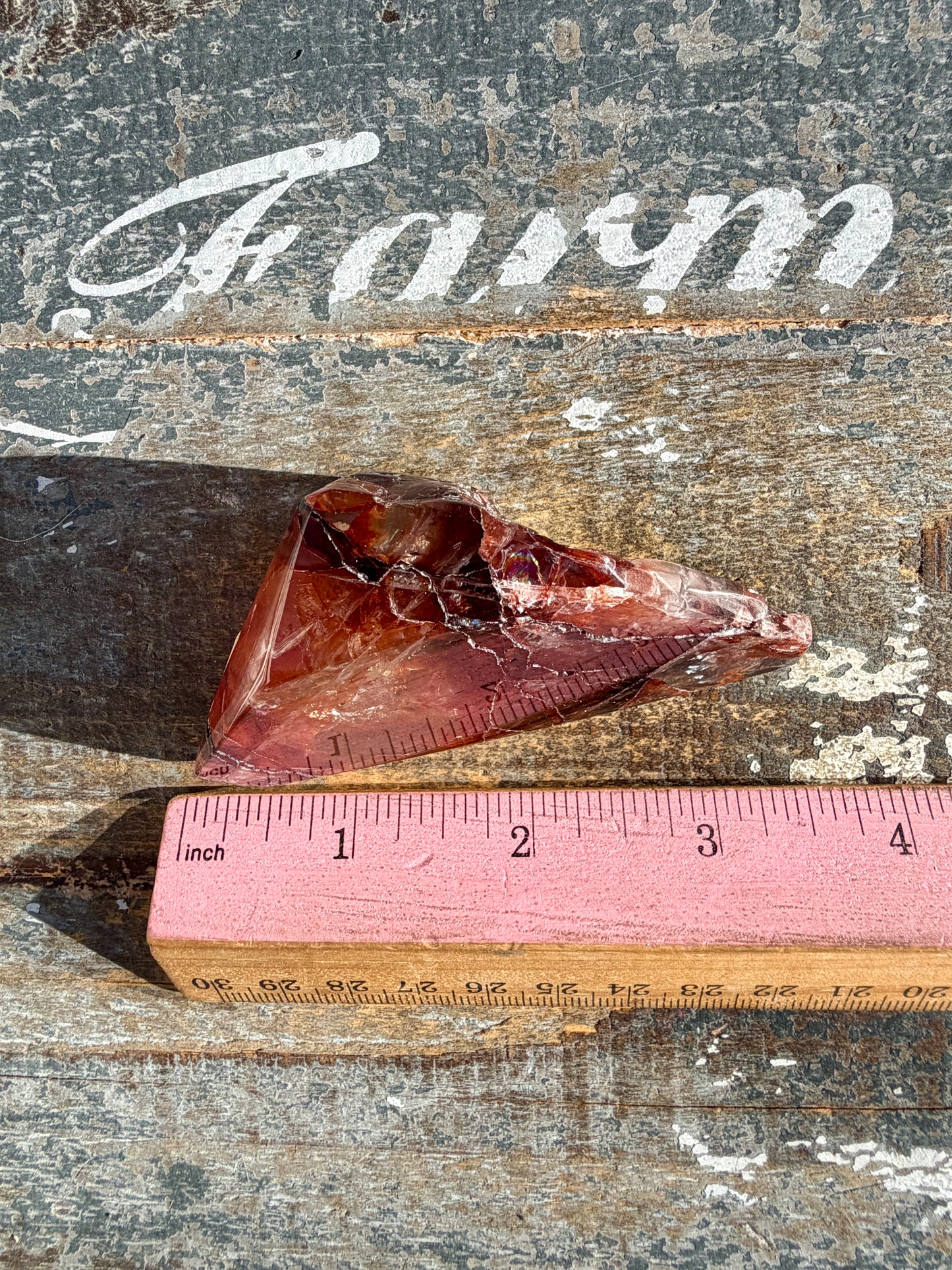 Gorgeous Fire Quartz Freeform Half Polish | Opt 8
