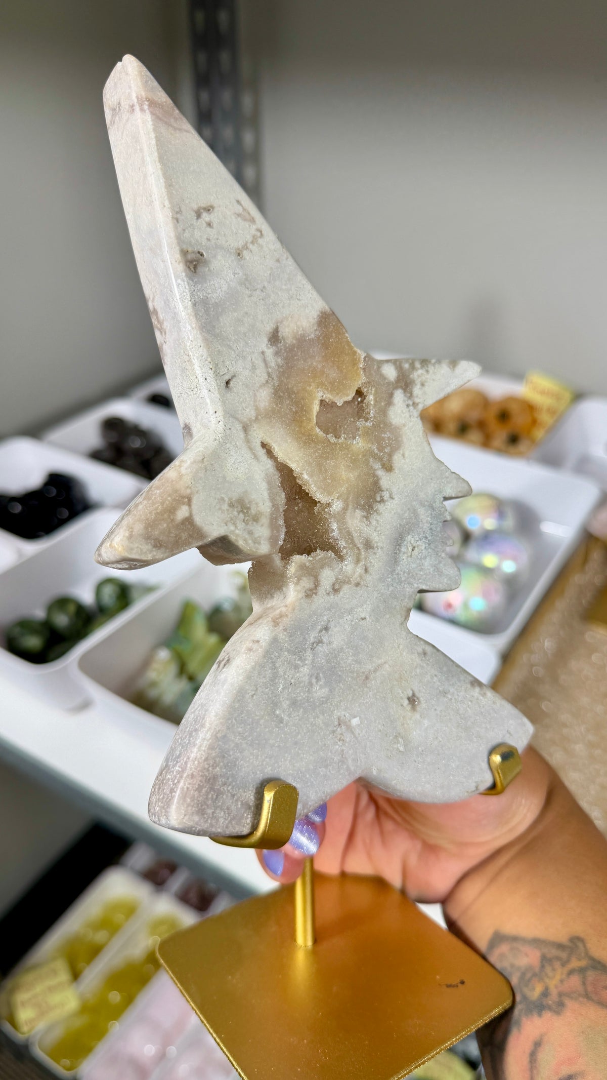 Pink Amethyst Witch Head | Brazil | Opt E